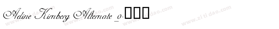 Adine Kirnberg Alternate_0字体转换